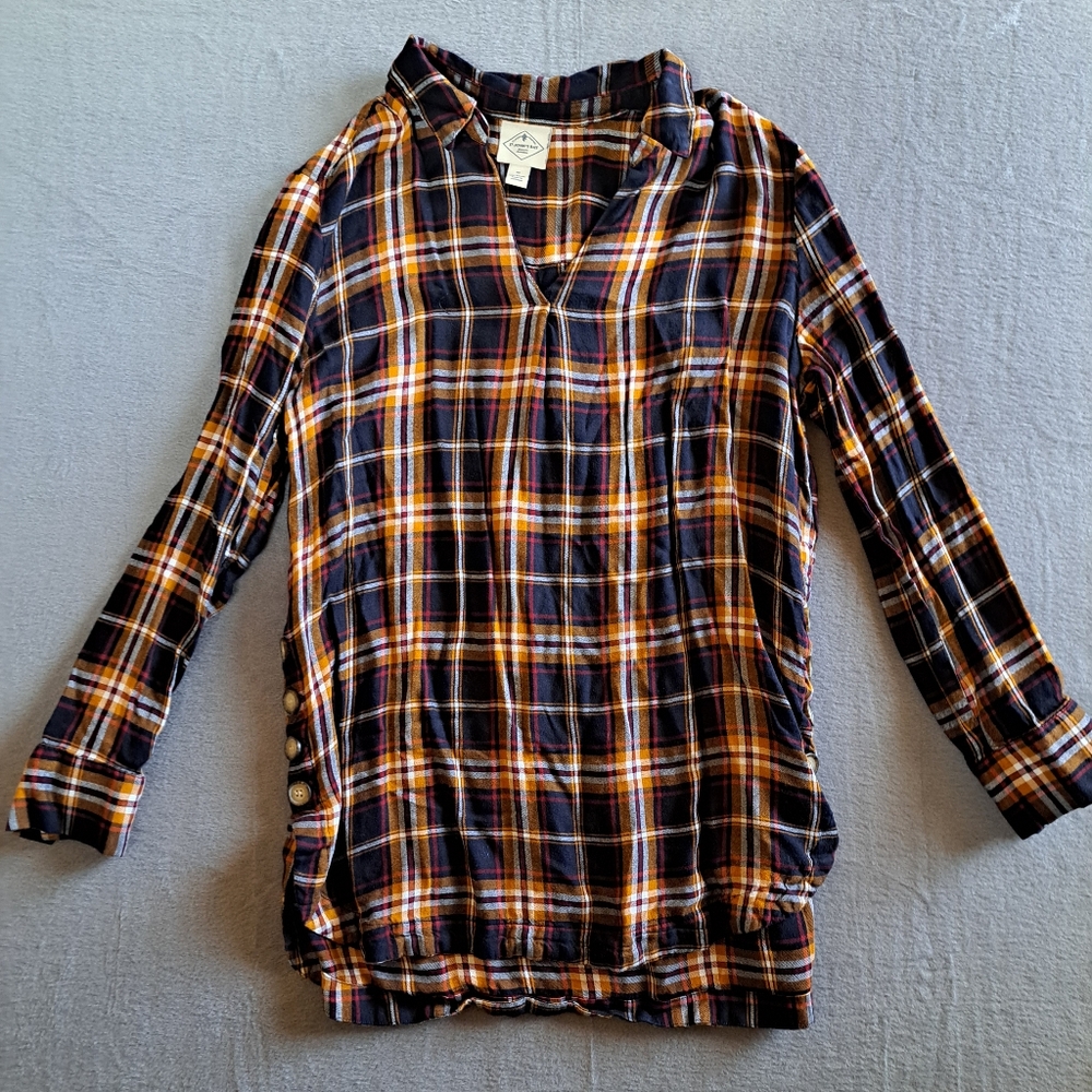 St. John's Bay flannel pullover top